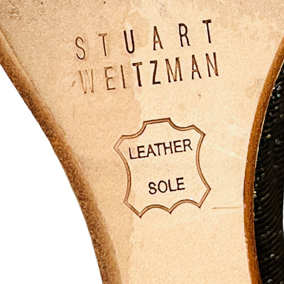 Stuart Weitzman Grey Lurex Glitter Anna Cork Wedge Platform Peep Toe Pumps 9.5 - Picture 11 of 13